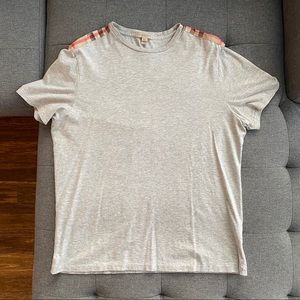 Burberry Brit Shoulder Patch T Shirt Grey